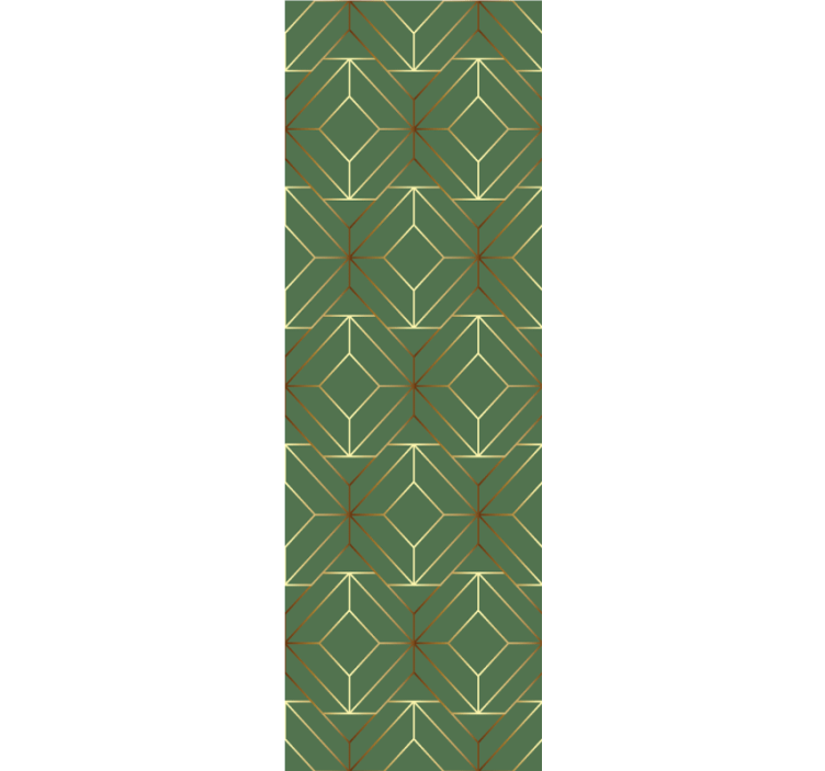 Tenda a rullo moderna quadrati verdi metallici oro - TenStickers