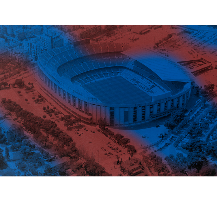 Tenda a rullo cucina fotomurale barcelona camp nou 3d - TenStickers