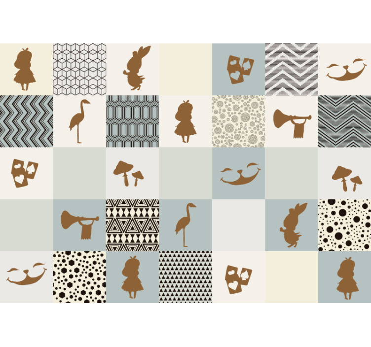 Tenda a rullo cucina alice nel paese delle meraviglie - TenStickers