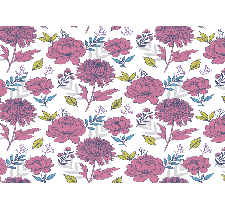 Tenda a rullo cucina motivo fiori grandi multicolori - TenStickers