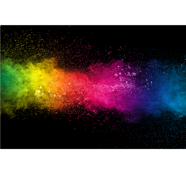 Tenda a rullo soggiorno esplosione di colori - TenStickers