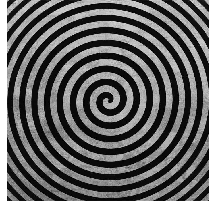 Tenda a rullo soggiorno vortice bianco e nero - TenStickers