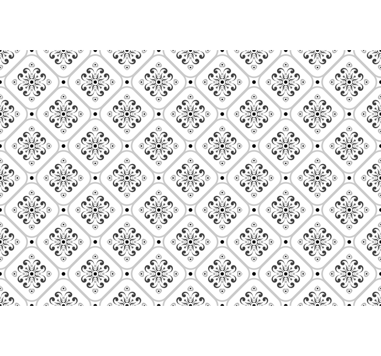 Tenda a rullo bianca motivo mosaico grigio classico - TenStickers