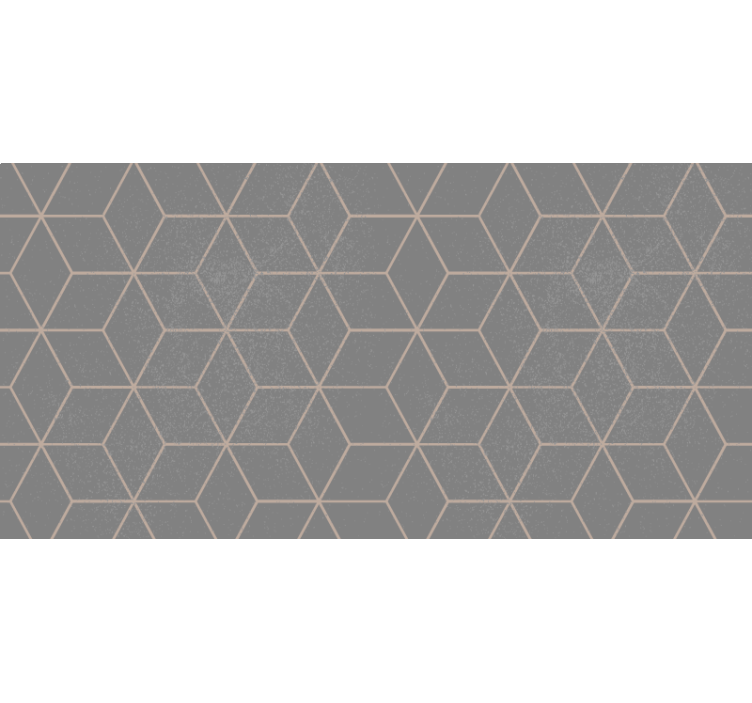 Tenda a rullo grigia motivo esagonale geometrico - TenStickers