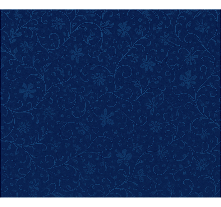 Tenda a rullo blu motivo floreale blu navy - TenStickers
