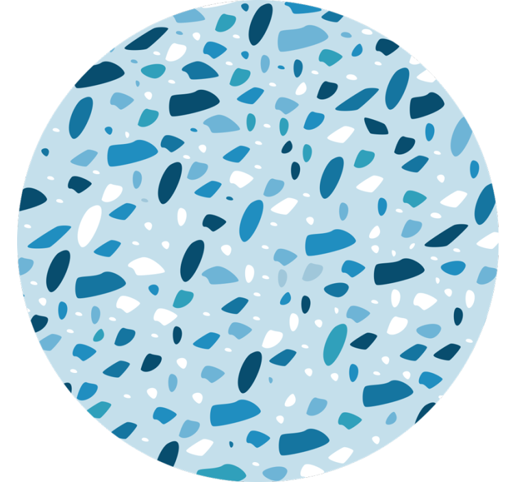 Tenda a rullo blu texture terrazzo blu - TenStickers