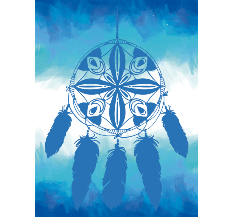 Tenda a rullo blu sogni ornamentali - TenStickers