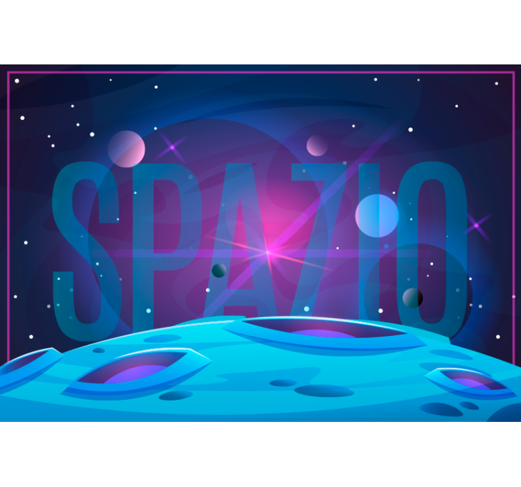 Tenda a rullo blu universo e spazio - TenStickers