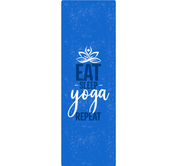 Tenda a rullo blu mangia dormi yoga ripeti - TenStickers