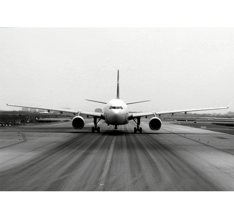 Tenda a rullo grigia aereo sulla pista - TenStickers
