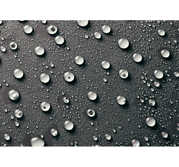 Tenda a rullo grigia sfondo bagno grigio con bolle d'acqua - TenStickers