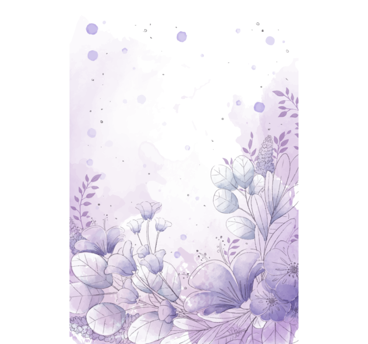 Tende a rullo originali Fiori viola e blu - TenStickers