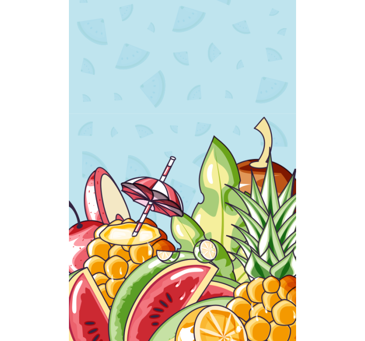 Tende a rullo frutta e verdura delizia di frutta tropicale - TenStickers