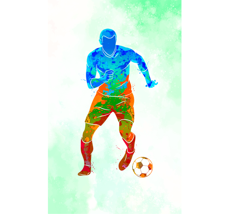 Tende a rullo calcio Giocatore dell'acquerello - TenStickers
