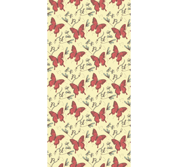 Tenda a rullo farfalle stile giardino - TenStickers