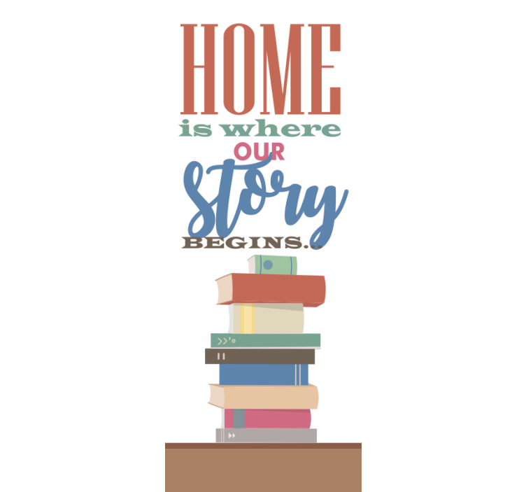 Tenda a rullo frasi la storia della casa inizia qui - TenStickers