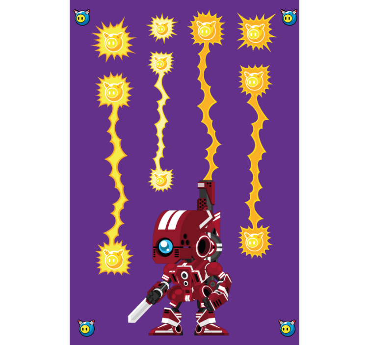 Tenda a rullo gamer combattimento energetico robotico - TenStickers