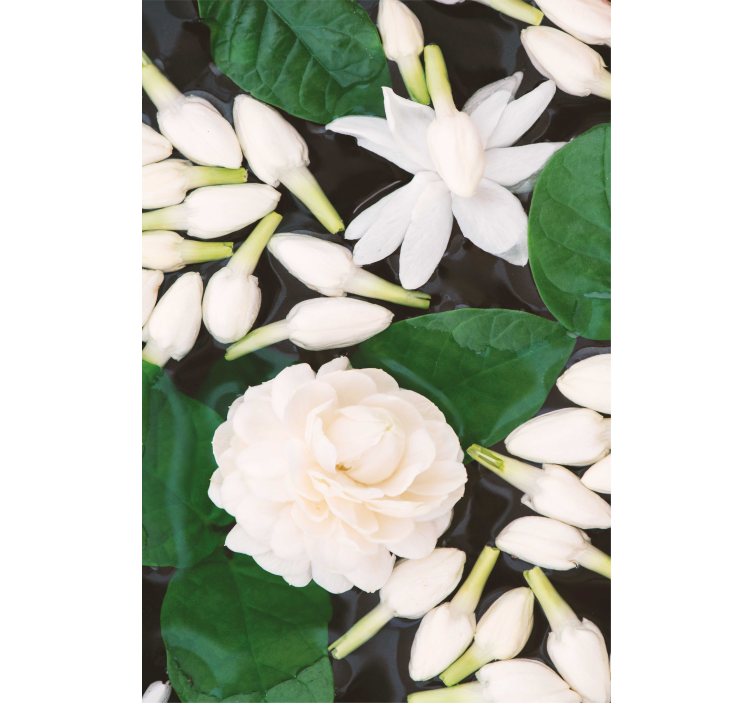 Tenda a rullo fiori e piante composizione floreale elegante - TenStickers