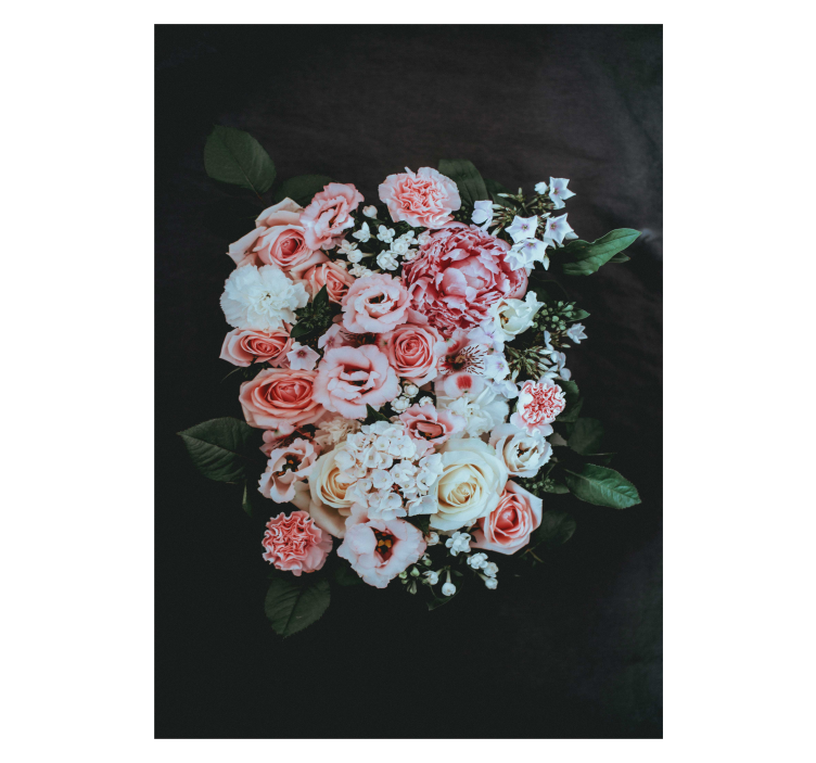 Tenda a rullo fiori composizione floreale in fiore - TenStickers