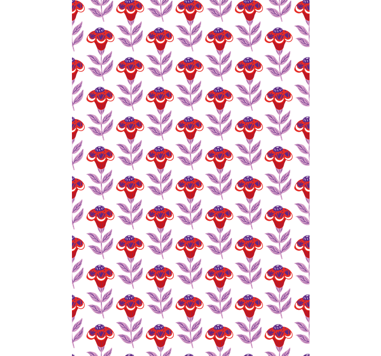 Tenda a rullo fiori e piante tema floreale vibrante - TenStickers