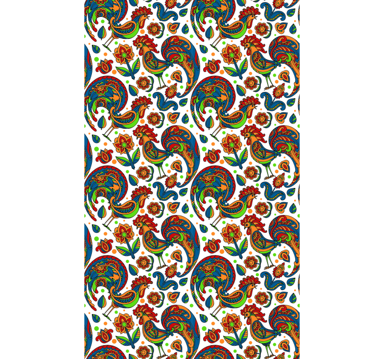 Tenda a rullo animali galli colorati - TenStickers