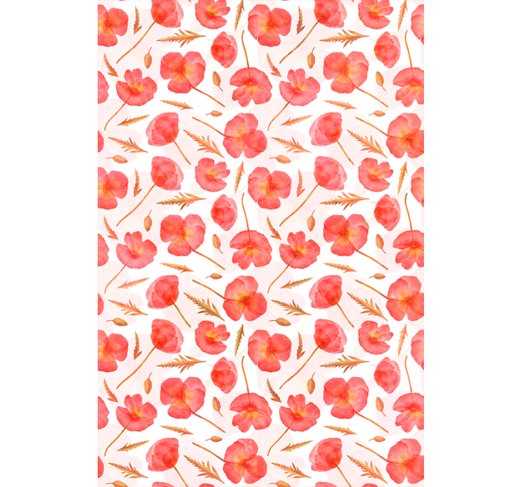 Tenda a rullo con fiori e piante delicati motivi floreali - TenStickers