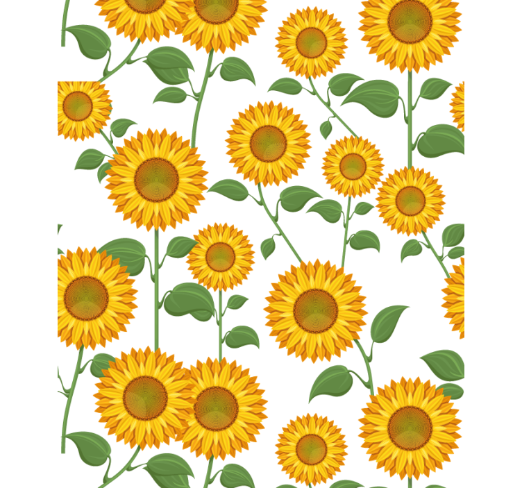 Tenda a rullo fiori e piante motivo botanico del girasole - TenStickers