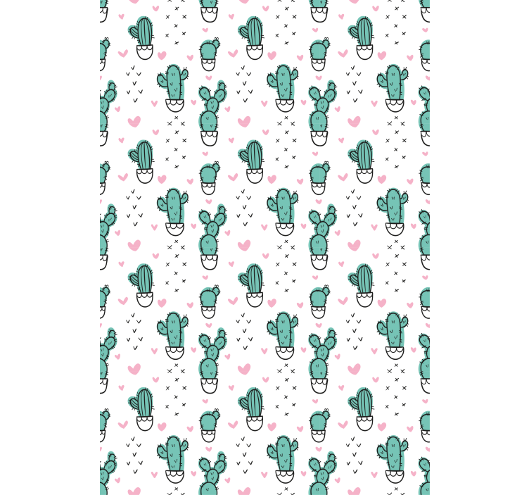 Tenda a rullo cactus design dal cuore affascinante - TenStickers