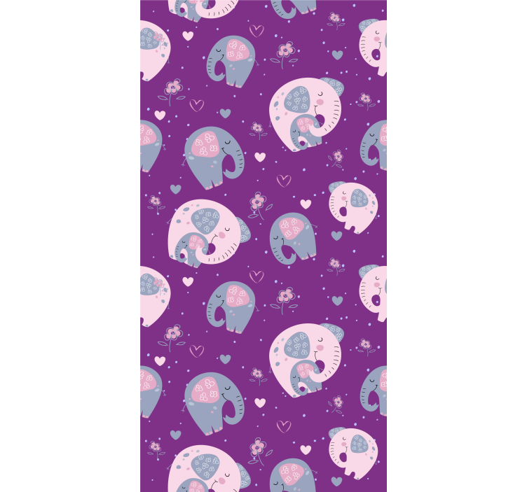 Tenda a rullo animali modello carino elefante - TenStickers