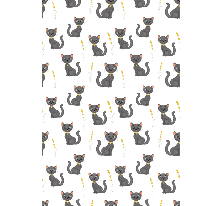 Tenda a rullo animali modello gatti neri - TenStickers