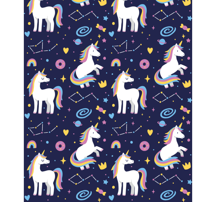 Tenda a rullo tema fantasy unicorno - TenStickers