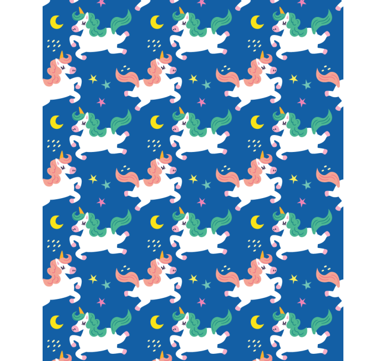Tenda a rullo animali unicorni al chiaro di luna - TenStickers