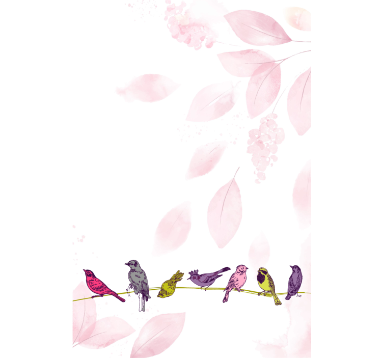 Tenda a rullo animali uccelli sul ramo - TenStickers