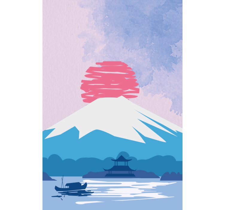 Tenda a rullo originale paesaggio del monte fuji - TenStickers