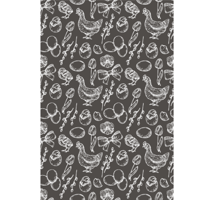 Tenda a rullo animali affascinanti motivi di pollo - TenStickers