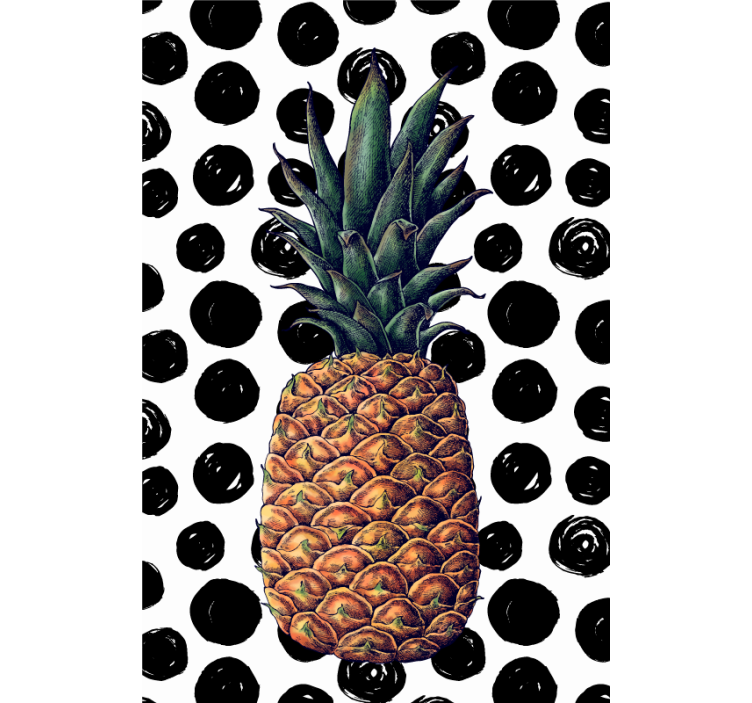 Tende a rullo frutta e verdura ananas con puntini - TenStickers