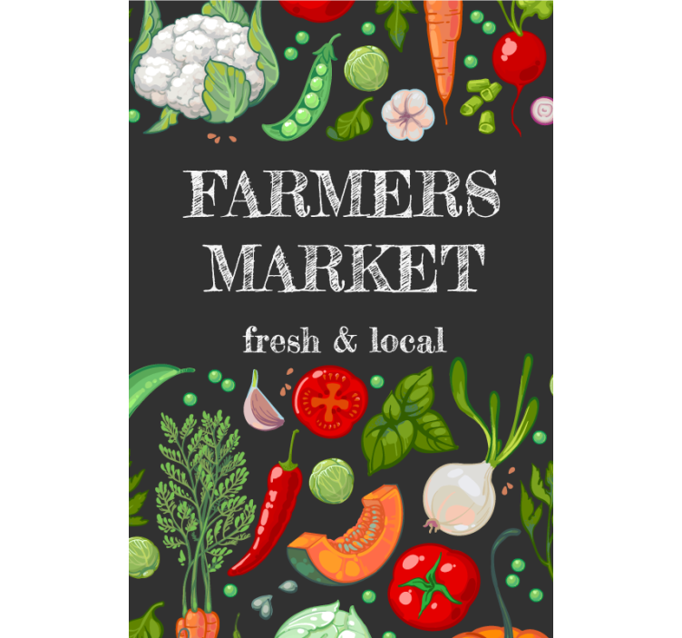 Tenda a rullo cucina frutta e verdura Mercato agricoltori - TenStickers