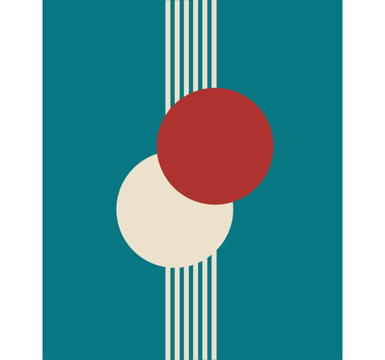 Tenda a rullo moderna composizione geometrica del cerchio - TenStickers