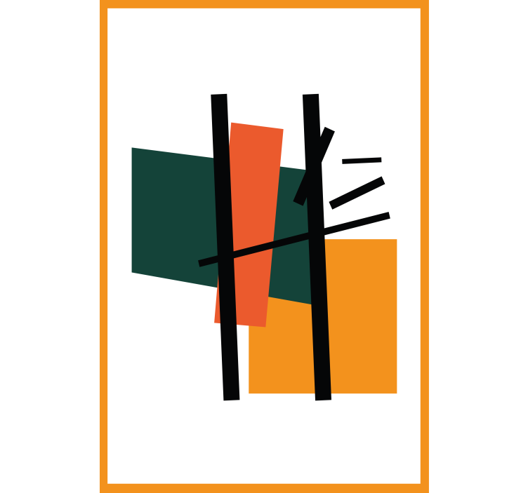 Tenda a rullo moderna composizione di blocchi geometrici - TenStickers