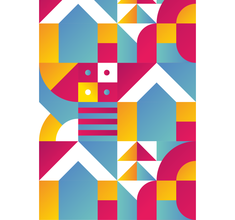 Tenda a rullo moderna motivi urbani geometrici - TenStickers