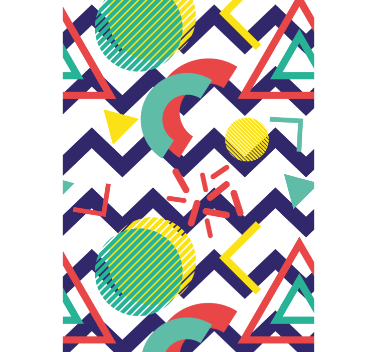 Tenda a rullo moderna figure astratte divertenti - TenStickers