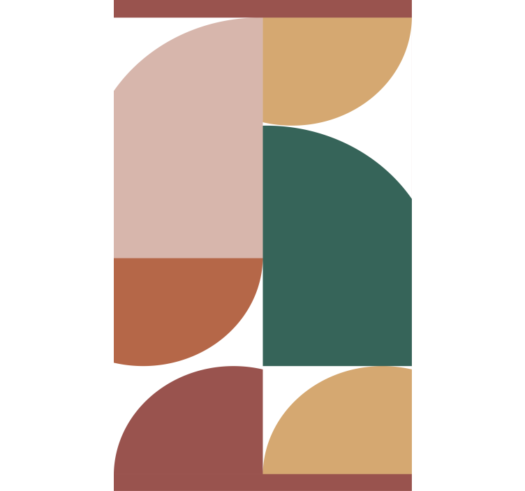 Tenda a rullo moderna motivi geometrici circolari - TenStickers