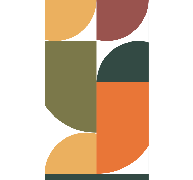 Tenda a rullo moderna fusione di forme geometriche - TenStickers