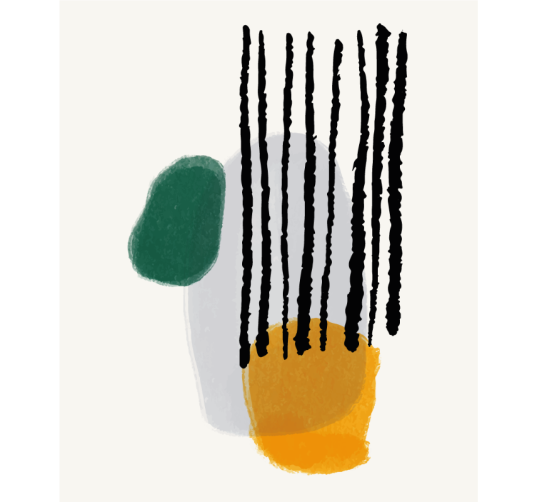 Tenda a rullo moderna forme astratte con linee - TenStickers