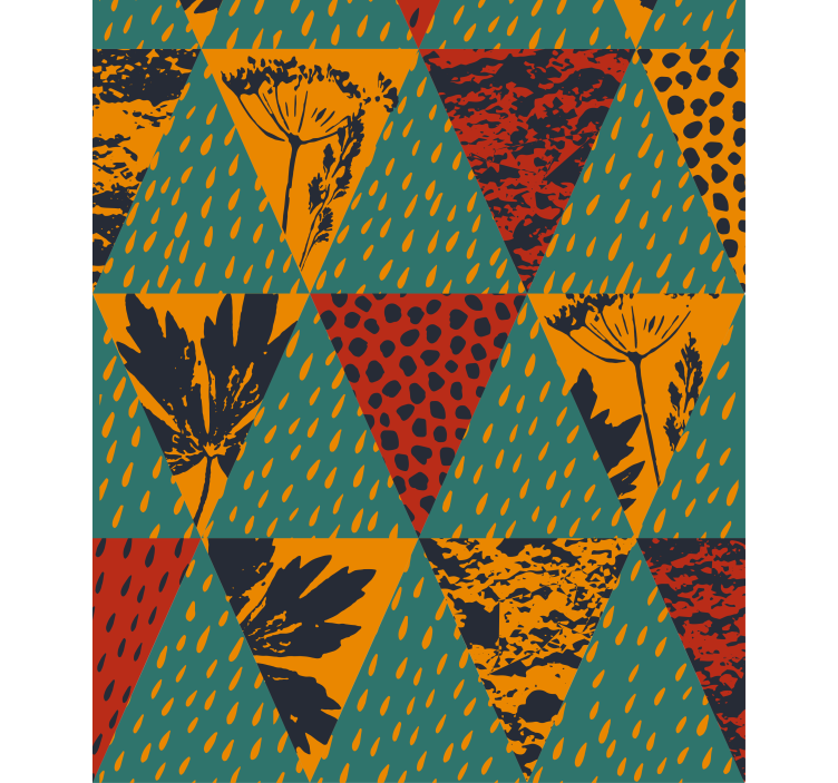 Tenda a rullo moderna motivo floreale geometrico - TenStickers