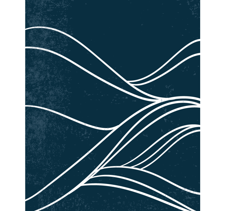 Tenda a rullo nera modelli di linee fluide - TenStickers