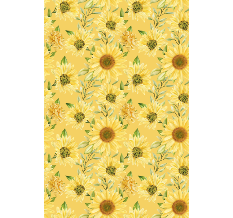 Tenda a rullo fiori e piante modello giardino girasole - TenStickers