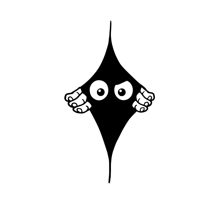 Tende a rullo originali Buffi occhi che sbirciano monocolore - TenStickers