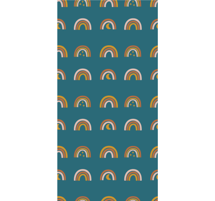 Tenda a rullo cameretta arcobaleni e stelle - TenStickers