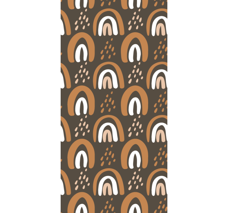 Tenda a rullo cameretta arcobaleni terrosi dipinti - TenStickers